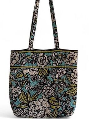 Vera Bradley Limes Up Retired Quilted Floral Tote Bag
